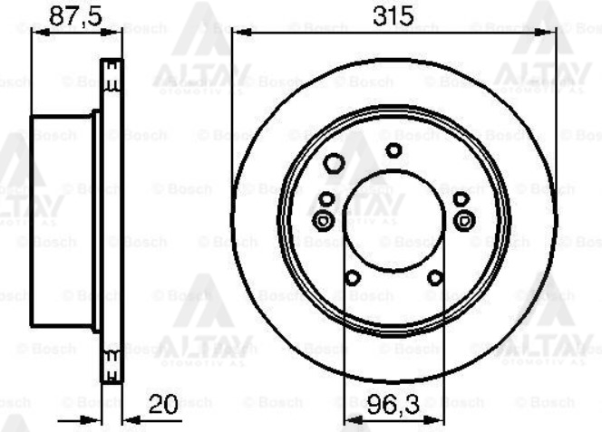 KIA Sorento Arka Fren Diski 2002-2006 KIA Sorento Arka Fren Diski 2002-2006